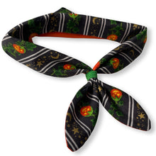 Load image into Gallery viewer, Cat Bandana - Pumpkin Patch Metallic on Charocal