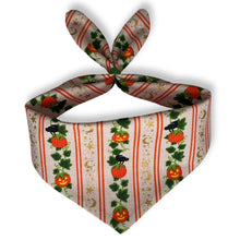 Load image into Gallery viewer, Cat Bandana - Pumpkin Patch Metallic on Natural