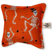 Load image into Gallery viewer, The Punchy Pillow - Skeletons on Orange