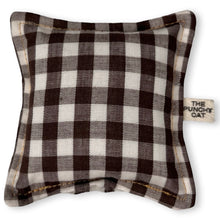 Load image into Gallery viewer, The Punchy Pillow - Brown & White Vintage Gingham