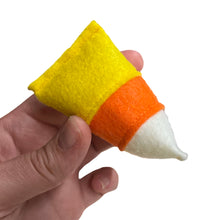 Load image into Gallery viewer, Candy Corn Kicker Toy - Catnip & Silvervine filled