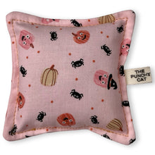 Load image into Gallery viewer, The Punchy Pillow - Pink Pumpkins & Spiders