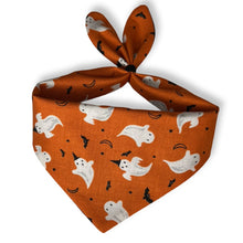 Load image into Gallery viewer, Cat Bandana - Ghosts in Witch Hats