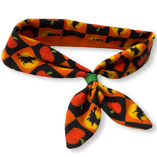 Load image into Gallery viewer, Cat Bandana - Vintage Witches & Pumpkins Checkered