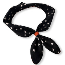 Load image into Gallery viewer, Cat Bandana - Black & White Stars