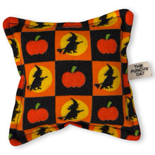 Load image into Gallery viewer, The Punchy Pillow - Vintage Witch & Pumpkin Checker