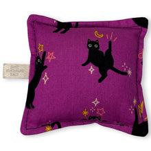 Load image into Gallery viewer, The Punchy Pillow - Black Cats on Purple