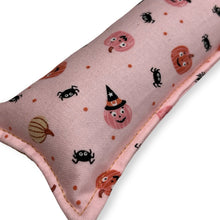 Load image into Gallery viewer, Rattle Catnip Kicker Toy - Pink Pumpkins & Spiders