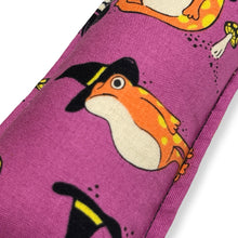 Load image into Gallery viewer, Rattle Catnip Kicker Toy - Frog Witches on Purple