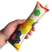 Load image into Gallery viewer, Catnip Kicker Log - Quilty Hexagon Patchwork
