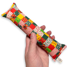 Load image into Gallery viewer, Catnip Kicker Log - Vintage Calico Christmas Patchwork