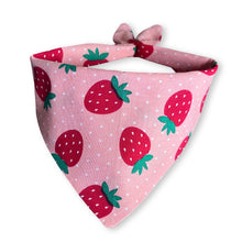 Load image into Gallery viewer, Cat Bandana - Strawberry
