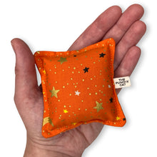 Load image into Gallery viewer, The Punchy Pillow - Metallic Celestial on Orange
