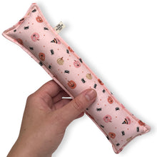 Load image into Gallery viewer, Rattle Catnip Kicker Toy - Pink Pumpkins &amp; Spiders
