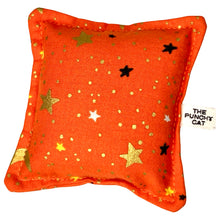 Load image into Gallery viewer, The Punchy Pillow - Metallic Celestial on Orange
