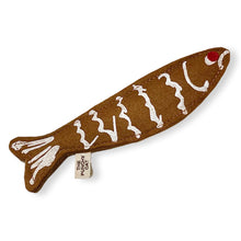 Load image into Gallery viewer, Sloppy Gingerbread Sardine Cat Toy
