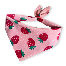 Load image into Gallery viewer, Cat Bandana - Strawberry
