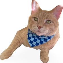 Load image into Gallery viewer, LARGE Bandana - Dark Blue Check
