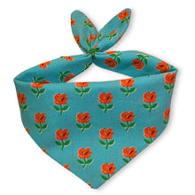 Load image into Gallery viewer, Cat Bandana - Country Mouse / Provence / Teal by Heather Ross for Windham Fabrics

