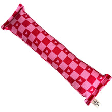 Load image into Gallery viewer, Catnip Kicker Log - Checker Red Heart
