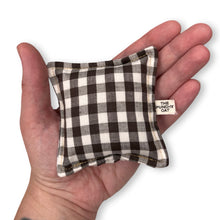 Load image into Gallery viewer, The Punchy Pillow - Brown &amp; White Vintage Gingham
