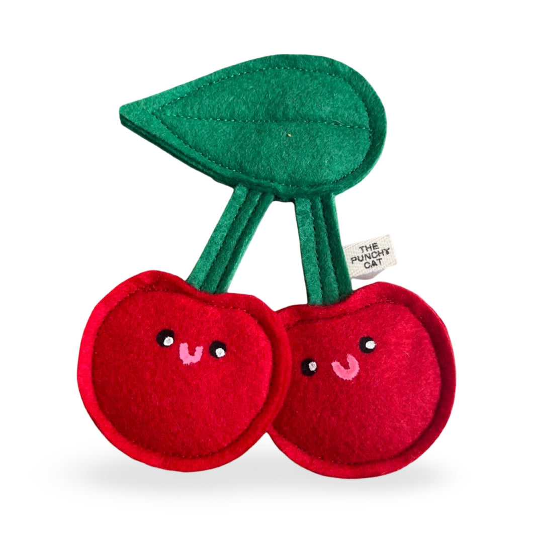 Twin Cherries Catnip Toy – The Punchy Cat - Main Image