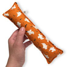 Load image into Gallery viewer, Rattle Catnip Kicker Toy - Ghosts in Witch Hats
