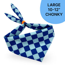 Load image into Gallery viewer, LARGE Bandana - Dark Blue Check
