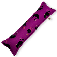Load image into Gallery viewer, Rattle Catnip Kicker Toy - Purple with Black Cats
