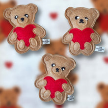 Load image into Gallery viewer, Teddy Bear - Catnip Valentine Toy
