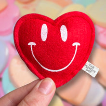 Load image into Gallery viewer, Catnip Smiley Face Heart - Red
