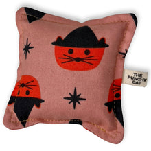 Load image into Gallery viewer, The Punchy Pillow - Orange Cats in Witch Hats
