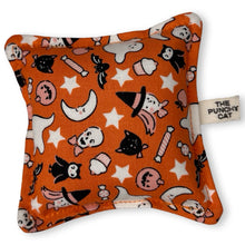 Load image into Gallery viewer, The Punchy Pillow - Halloween Things on Orange
