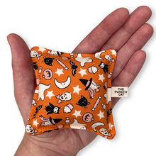 Load image into Gallery viewer, The Punchy Pillow - Halloween Things on Orange
