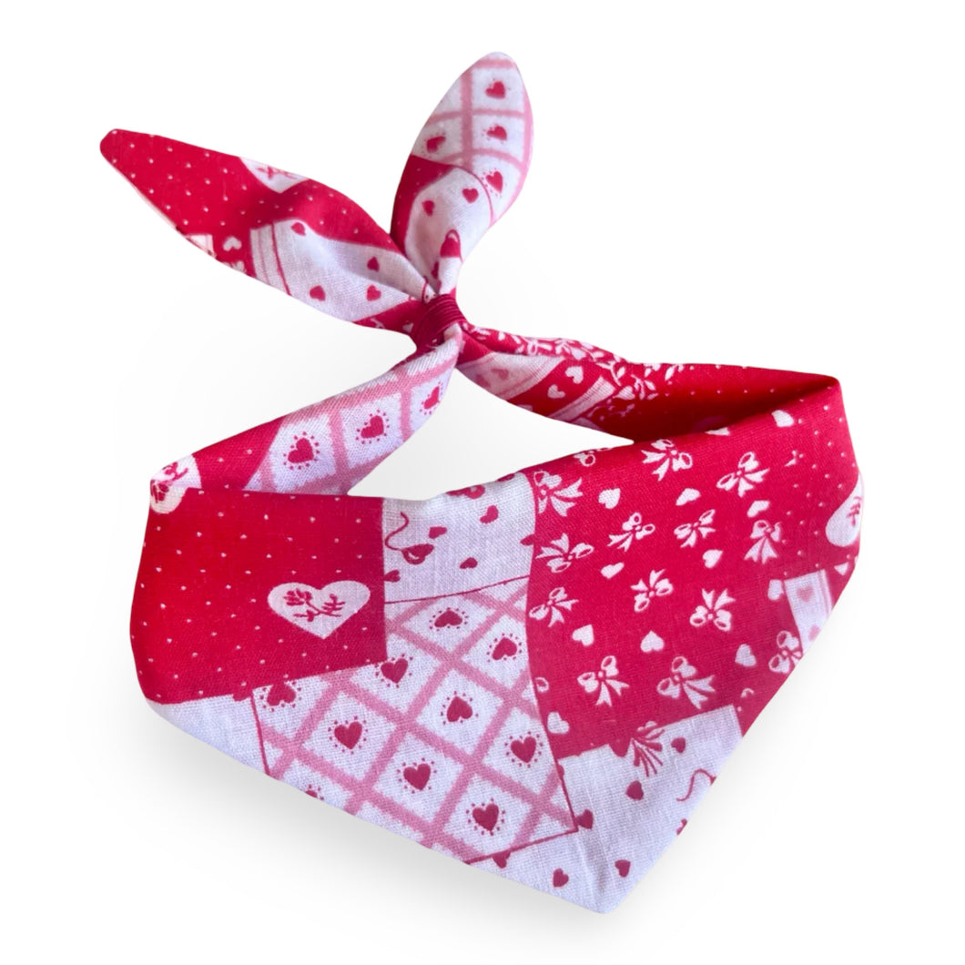 Vintage Patchwork Valentine Bandana
