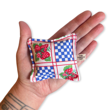 Load image into Gallery viewer, The Punchy Pillow - Vintage Strawberry Check
