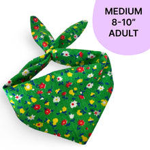 Load image into Gallery viewer, MEDIUM Bandana - Vintage Green Floral
