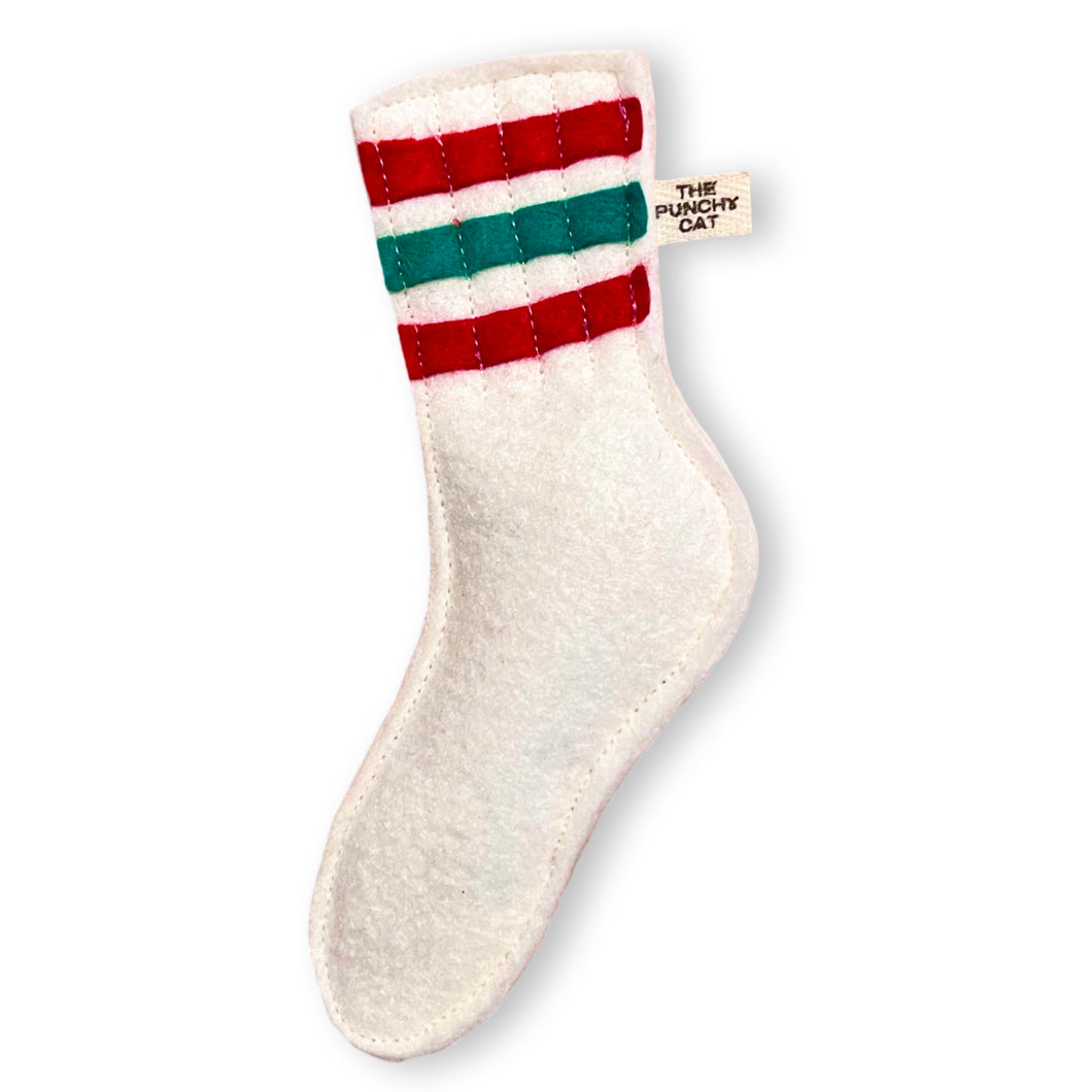 Christmas Tube Sock Cat Toy