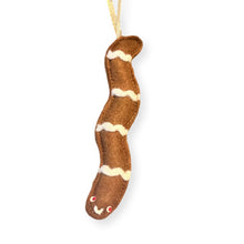 Load image into Gallery viewer, Gingerbread Worm Mini Ornament
