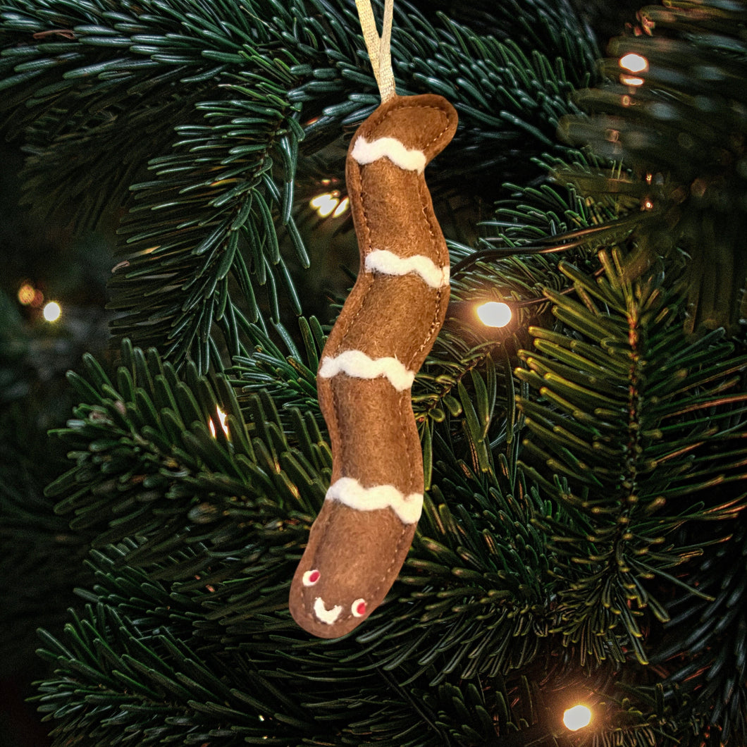 Gingerbread Worm Mini Ornament