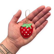 Load image into Gallery viewer, Strawberry Mini Ornament
