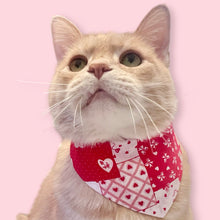 Load image into Gallery viewer, Vintage Patchwork Valentine Bandana
