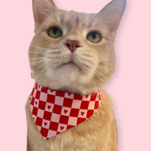 Load image into Gallery viewer, Checkered Valentine Bandana - Red
