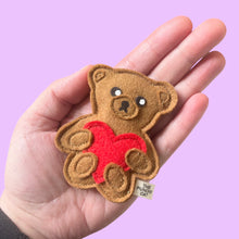 Load image into Gallery viewer, Teddy Bear - Catnip Valentine Toy
