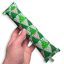 Load image into Gallery viewer, Catnip Kicker Log - Vintage Christmas Tree Patchwork
